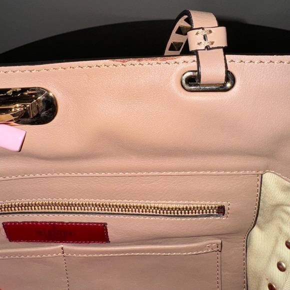 Valentino Garavani Beige Rockstud Tote - Picture 10 of 10